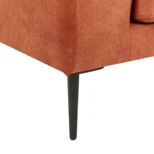 Corner Sofa FLAM Orange Velvet Right Hand