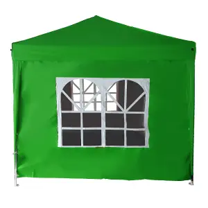 SunDaze Green Side Panel with Window for 2x2M Pop Up Gazebo Tent 1 Piece