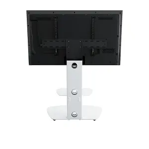 AVF Lucerne 70cm Curved Pedestal TV Stand, for TVs 32-65" - Satin White