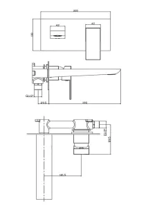 Aquarius Hydro Wall Mounted Basin Mixer Tap Brushed Brass