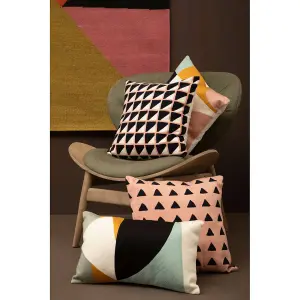 Bosie Ozella Pink Navy Patterned Cushion