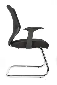 Nova Mesh Visitor Chair with fixed arms and chrome cantilever base