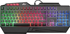 Rii RK202 Gaming Keyboard,LED Rainbow Backlit Light Up Keyboard With Membrane Keys,Spill-Resistant,For PC Computer,Laptop,Windows,Gamer,Xbox One,PS4