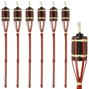 Harbour Housewares Bamboo Garden Fire Torches - 60cm - Pack of 6