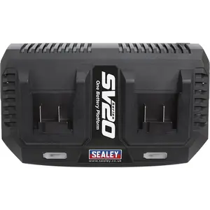 20V Dual Battery Charger for SV20 Series Lithium-ion Batteries - 230V Supply