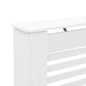 Radiator Cover White 112x19x81.5 cm MDF