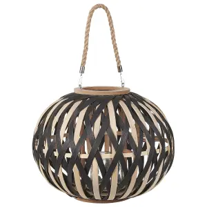 Beliani Boho Lantern BESAH Wood Black