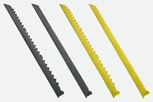 Interlocking Rubber Anti-Fatigue Bevel Edge for Cushion Link 92cm x 5.5cm Yellow Male