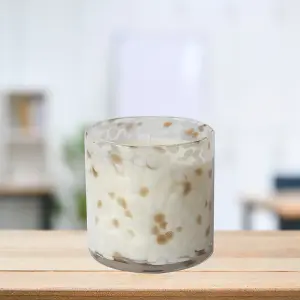 Fresh Linen Scented Glass Soy Wax Candle