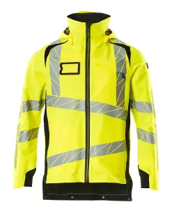 Mascot Accelerate Safe Lightweight Lined Outer Shell Jacket (Hi-Vis Yellow/Black)  (XXXXX Large)