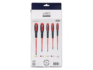 Bahco BE-9881SL-XE XMAS ERGO Slim VDE Insulated Screwdriver x5 Pc Set BE-9881SL