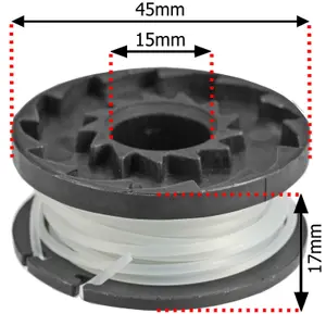 SPARES2GO 4m Spool & Line compatible with Spear & Jackson S1825CT N0F-GT-250/18-D S3630CT Strimmer