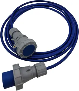 HDIUK - IP67 CEE Blue Plug to Coupler Heavy Duty Site Extension Lead, 16A (5 Metres)