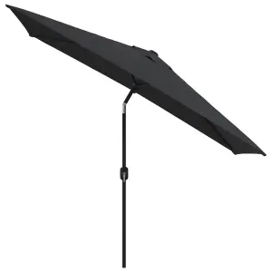 Berkfield Outdoor Parasol with Metal Pole 300x200 cm Black