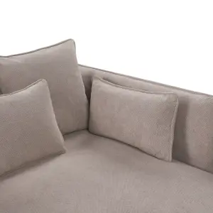 Fabric Chaise Lounge Taupe CHARMES