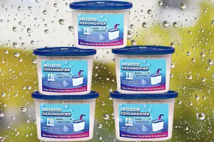 Interior Dehumidifier Damp Moisture 500ml - Pack of 5