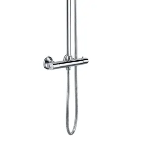 Jenner Chrome Thermostatic Shower Kit with Fixed Head & Handset