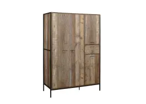 Birlea Urban 4 Door Wardrobe Rustic