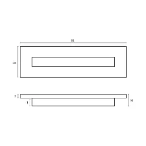 White Rectangle Overflow Insert