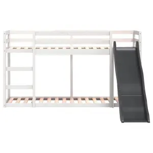 Berkfield Bunk Bed with Slide&Ladder without Mattress White 80x200 cm