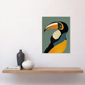 Keel Billed Toucan Bird Vintage - Print Unframed / 40.5cm H x 30.5cm W