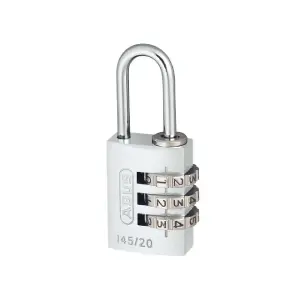 ABUS Mechanical 145/20 20mm Aluminium Combination Padlock Silver 46574