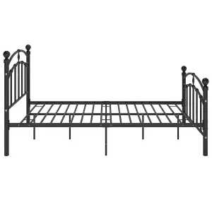 Berkfield Bed Frame Black Metal 120x200 cm