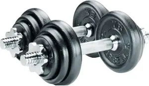 York 20 Kg Black Cast Iron Dumbbell Set