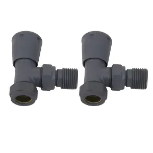 Right Radiators Anthracite Angled Lockshield Valve Towel Rail Radiator Valves Central Heating Taps