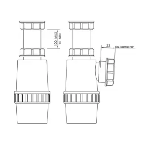 FloPlast Bottle Trap (Dia)40mm 1218g