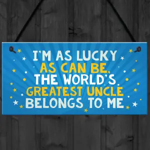 Special Uncle Gift From Niece Nephew Hanging Plaque Gift For Brother Uncle From Niece Nephew