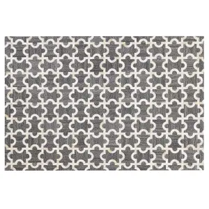 Cowhide Area Rug 160 x 230 cm Grey and Beige YEDISU