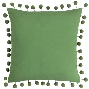 furn. Dora Rectangular Velvet Pom-Pom Feather Filled Cushion