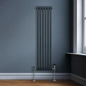 Traditional 2 Column Radiator - 1500 x 292 mm - Anthracite