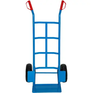 Sack Barrow - heavy-duty, 200 kg load capacity, steel frame - blue