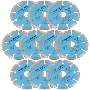 115mm 4-1/2in Segmented Diamond Cutting Disc Blade Stone Brick Angle Grinder 10pc