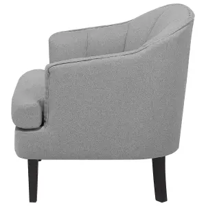 Armchair ELVERUM Fabric Light Grey