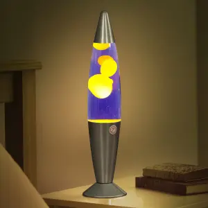 Global Gizmos Purple & Yellow Retro Lava Lamp