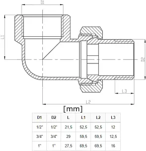 1 inch Threaded Pipe Joint Union Elbow Fittings Female x Male Brass