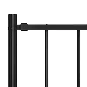 Khine Metal Fence Panels Included Black / 1.7m W x 1.25m H