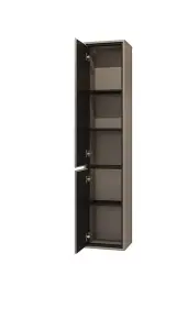 Irvine 07 Tall Bathroom Cabinet W350mm H1720mm D300mm - Congo & Black with Versatile Storage and Universal Door Placement