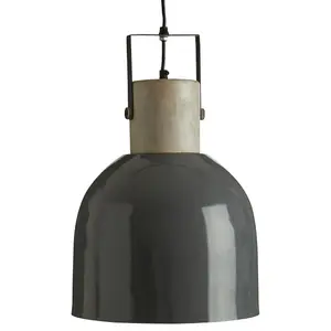 Interiors by Premier Light Grey Pendant Light, Reliable Grey Pendant Light Shade, Easy Installation Ceiling Pendant