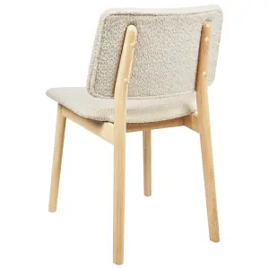 Set of 2 Dining Chairs BLANE Rubberwood Off-White