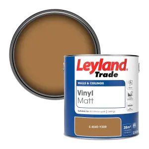 Leyland Trade Vinyl Matt Walls & Ceilings Emulsion Paint (S 4040-Y30R) 2.5L