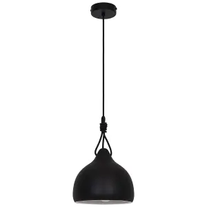 GoodHome Aulavik Black Pendant ceiling light, (Dia)220mm