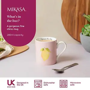 Mikasa Lemon 280ml Straight-Sided Mug