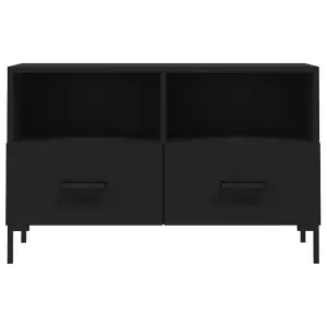 Berkfield TV Cabinet Black 80x36x50 cm Engineered Wood