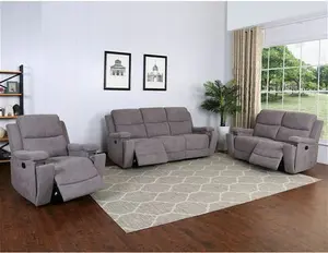 Ledbury 2 Seater Grey Fabric Manual Recliner Sofa