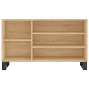 Berkfield Shoe Cabinet Sonoma Oak 102x36x60 cm Engineered Wood