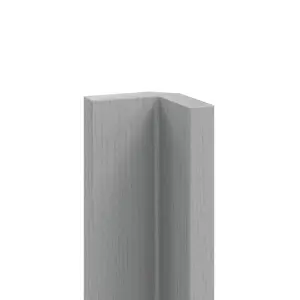 GoodHome Alpinia Matt Slate Grey Painted Wood Effect Shaker Matt slate grey wood effect Standard Corner post, (W)59mm